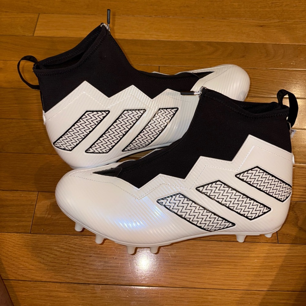 Adidas Nasty Fly 2E 20 Mid White Black Football Cleats Mens Size 11